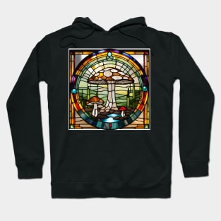 River Rock Mushroom Stained Glass Hoodie